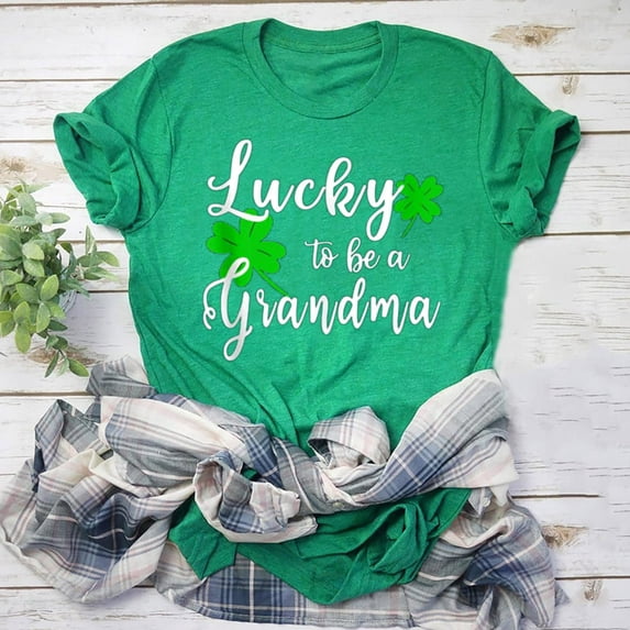 Aayomet St Patrick's Day Sparkly Tops For Women Womens Tops V Neck Summer Petal Sleeve Casual Tshirts,Green M