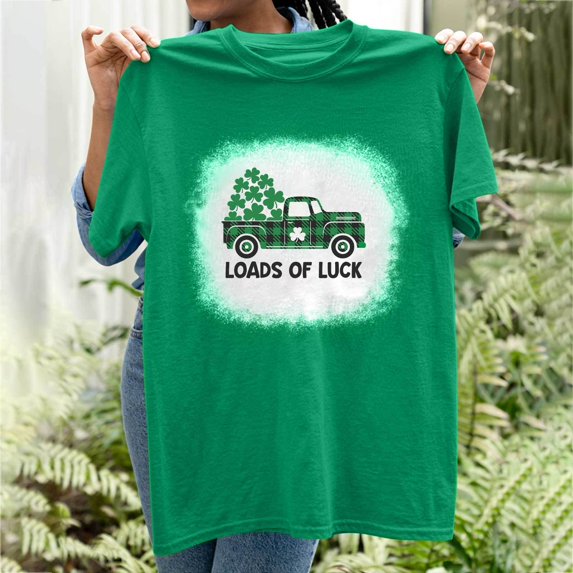 Aayomet St Patrick's Day Tshirts Shirts For Women Vintage Rock Band T-Shirt for Women Funny Vintage Graphic Tee Shirts Casual Short Sleeve Tshirt Vacation Tops,H M