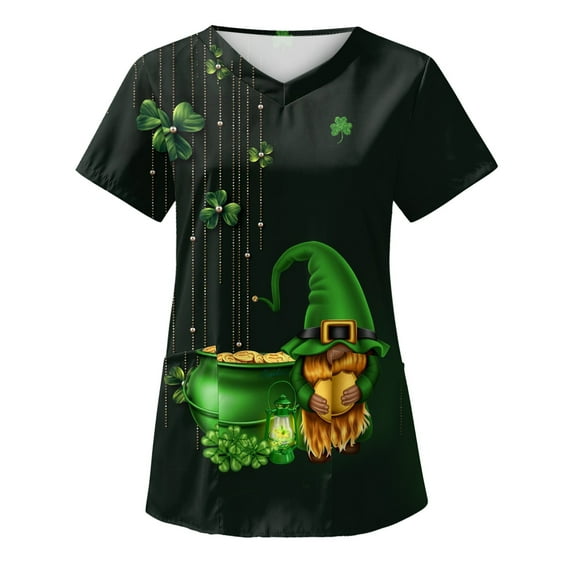 Aayomet St Patrick's Day Womens Summer Tops Women's Crewneck Slim Fitted Short Sleeve T-Shirt Stretchy Bodycon Basic Tee Tops,Z XXL