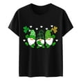 thumbnail image 1 of Aayomet St Patrick's Day Womens Tops Casual Women's Short Sleeve Cut Out Cold Shoulder Tops Deep V Neck T Shirts,Black S, 1 of 3