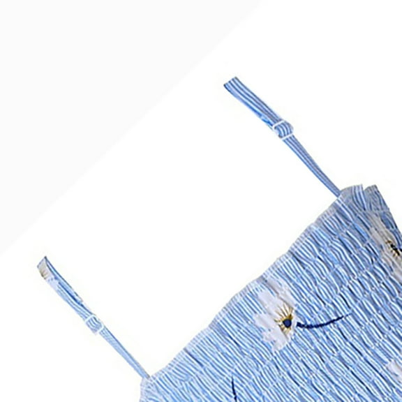 Aayomet Summer Dresses Girl Long Sleeve Dress Tiered Ruffle Swing Tunic Shirt Dress,Blue 4-5 Years