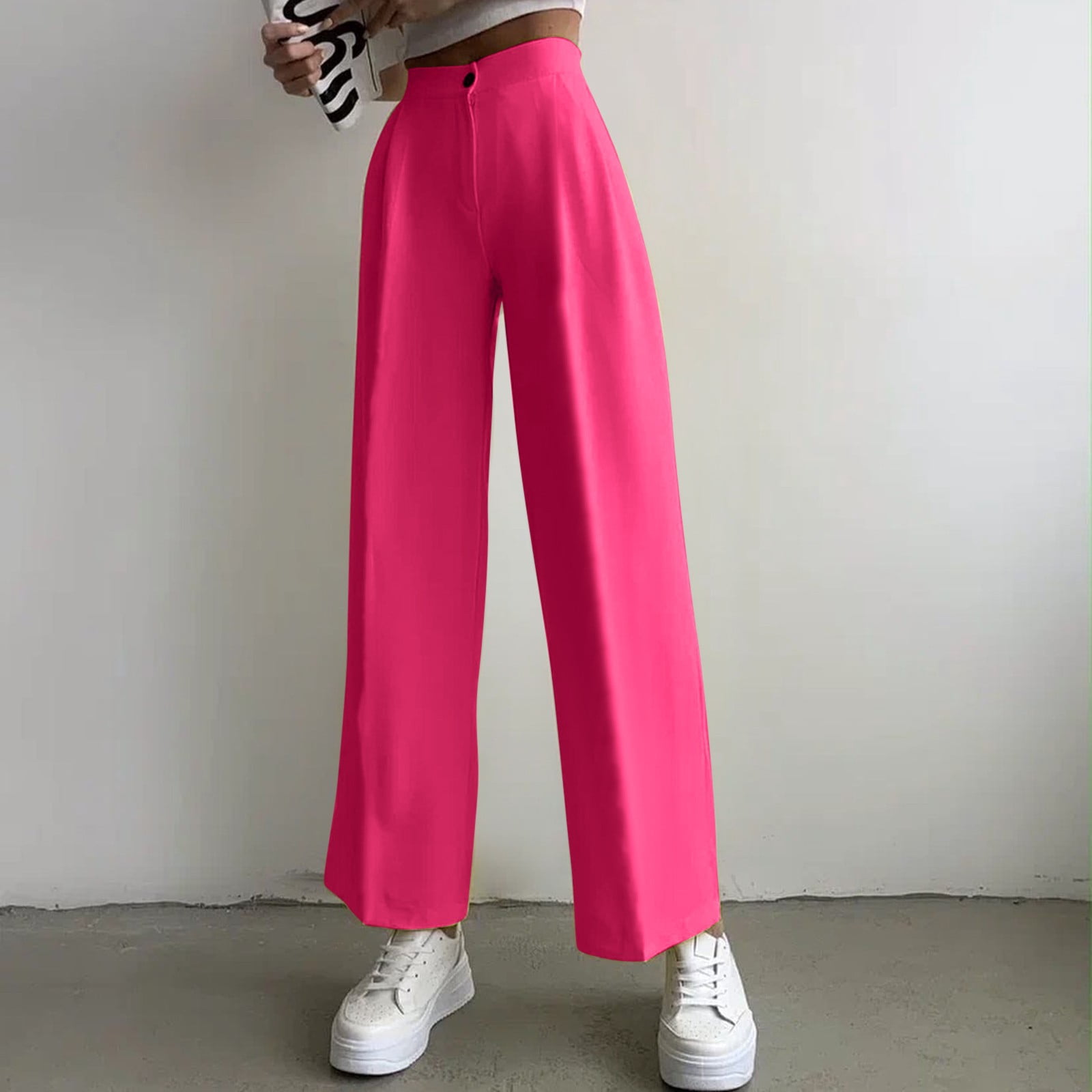 Solid Color Suit Pants Men Fashion Business Society Mens Dress Pants Korean Loose Straight Pants Mens Office Formal Trousers