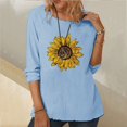 thumbnail image 1 of Aayomet Summer Tops for Women 2024 Womens Fall Casual T-Shirts Long Sleeve Tunic Tops Vneck Loose Fit Dressy Blouses,Sky Blue XXL, 1 of 4
