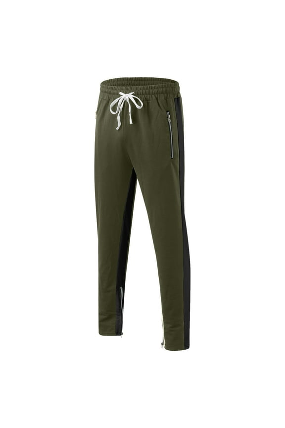 Sweat Pants For Man Men's Tech Mesh Gym Workout Lounge Open Bottom Sweatpants with Pockets,Army Green XL