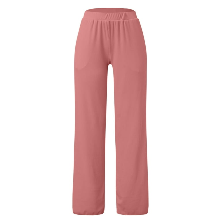 Aayomet Sweat Pants Women's EcoSmart Petite Open Bottom Leg Sweatpants,Pink  XL 