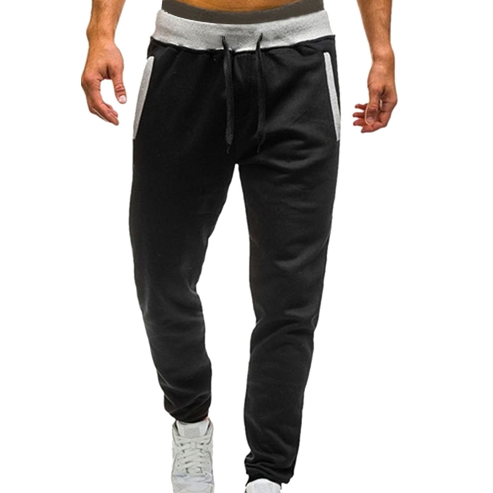 Aayomet Sweatpants For Men Big And Tall Mens Joggers Sweatpants Slim Fit Mens Jogger Pants Sweatpants for Men with Zipper Pockets Black XXL Walmart