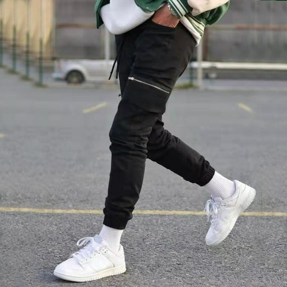 Aayomet Sweatpants For Men Jogger Mens Fashion Joggers Pants - Sweatpants Trousers Cotton Cargo Pants Mens Long Pants,Black 5XL