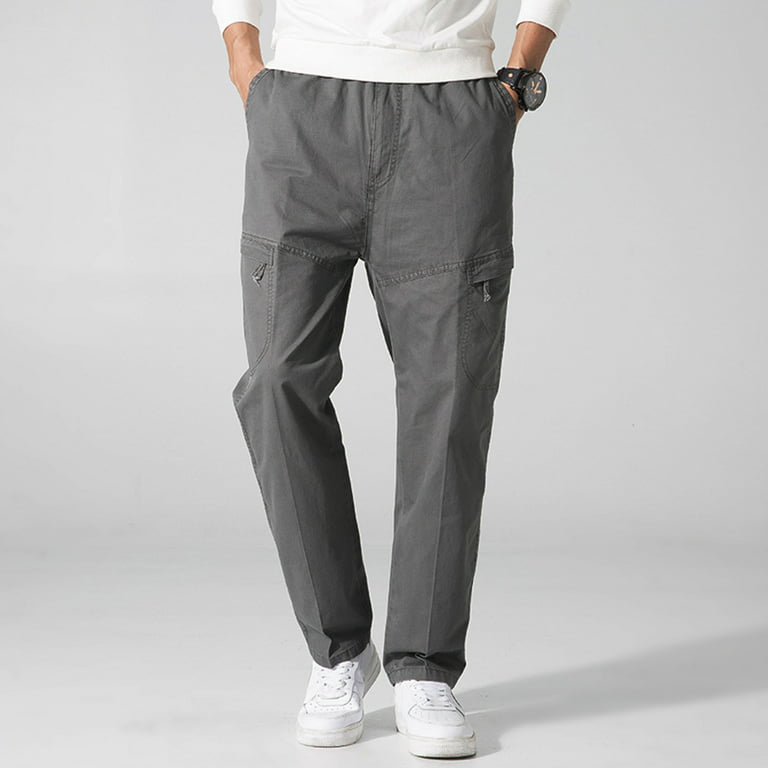 Aayomet Sweatpants For Men Men's Lightweight Sweatpants Loose Fit Open  Bottom Mesh Pants with Zipper Pockets,Green XL