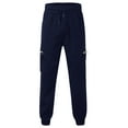 thumbnail image 1 of Aayomet Sweatpants For Men Big And Tall Mens Zip Joggers Pants - Casual Gym Workout Track Pants Comfortable Slim Fit Tapered Sweatpants with Pockets,Navy XL, 1 of 5