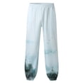 thumbnail image 1 of Aayomet Sweatpants for Men Big And Tall Print Loose Plus Size Pants Fashion Beach Pocket Trousers (Mint Green, M), 1 of 4