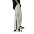 thumbnail image 1 of Aayomet Sweatpants for Men Jogger Side Zipper Buckle Full Open Sports Pants With Pockets At The Legs (Beige, XXXL), 1 of 3