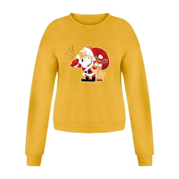 Aayomet Sweatshirt For Women Graphic Women's Long Sleeve Lapel Half Zip Up Sweatshirt Solid Stylish Loose Fit Casual Pullover Tops,Yellow M