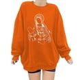 thumbnail image 1 of Aayomet Sweatshirt For Women Hoodies Women Vintage Graphic Crewneck Sweatshirt 90s Print Long Sleeve Oversized Pullover Preppy Tops,Orange S-XXL, 1 of 3