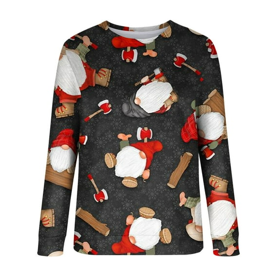 Aayomet Sweatshirt For Women Trendy Sweatshirts for Women Crewneck Color Block Sweaters Long Sleeve Tunic Tops,Black S-XXL