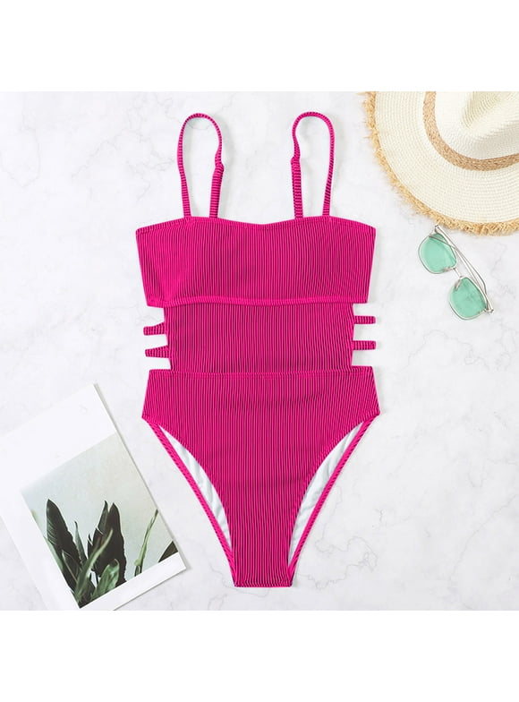 Hot Pink One Piece Swimsuits Women