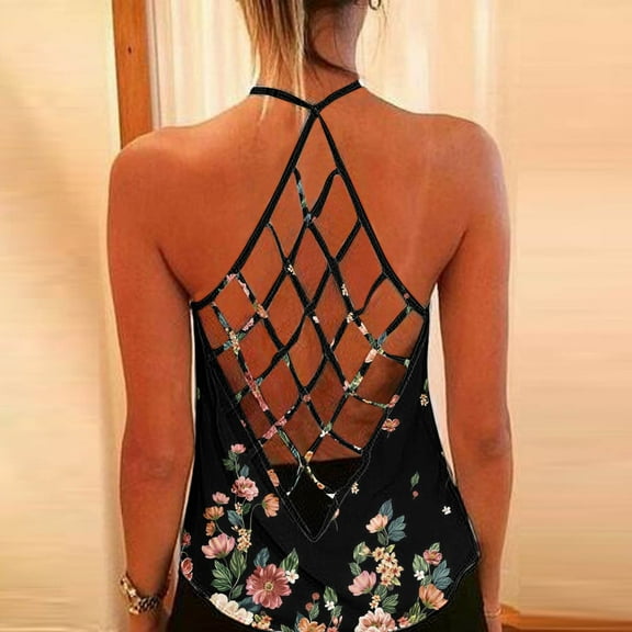 Aayomet Tank Tops Womens Tank Tops Casual Fashion V Neck Strappy Sequin Sparkle Shimmer Camisole Sleeveless Tanks Tops,Black XL