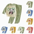 thumbnail image 1 of Aayomet Toddler Baby Boy Fall Winter Outfits 2 Pcs Long Sleeve Pullover Sweatshirt and Joggers Pants Set Cute Print Clothes Clothing, 1 of 4