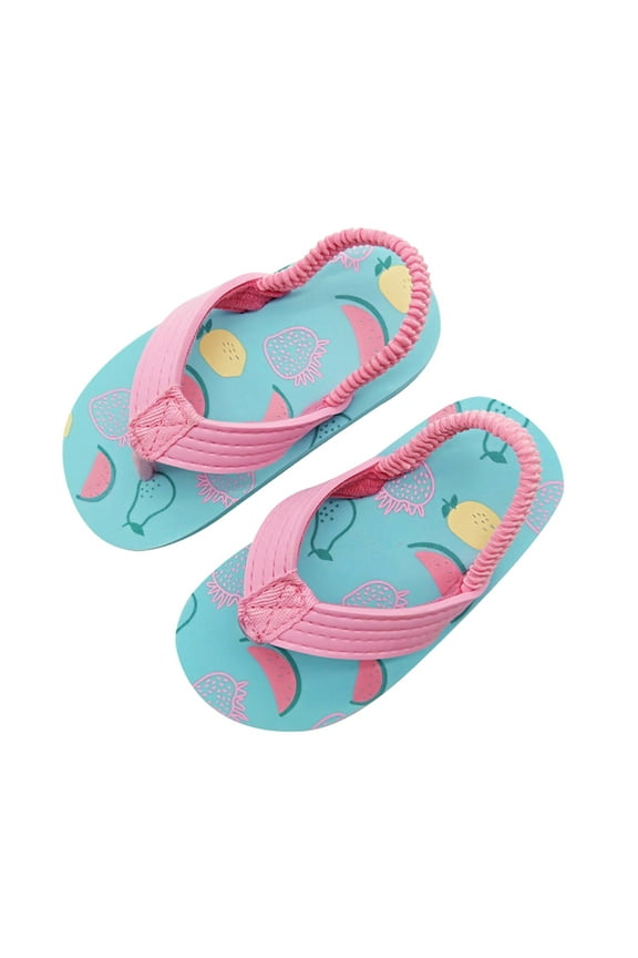 Toddler Eva Elastic Beach Shoes Girls Shoes Strap Flops Boys Flip For Kids Sandals With Cute Toddler Girl Sandals,Sky Blue 7