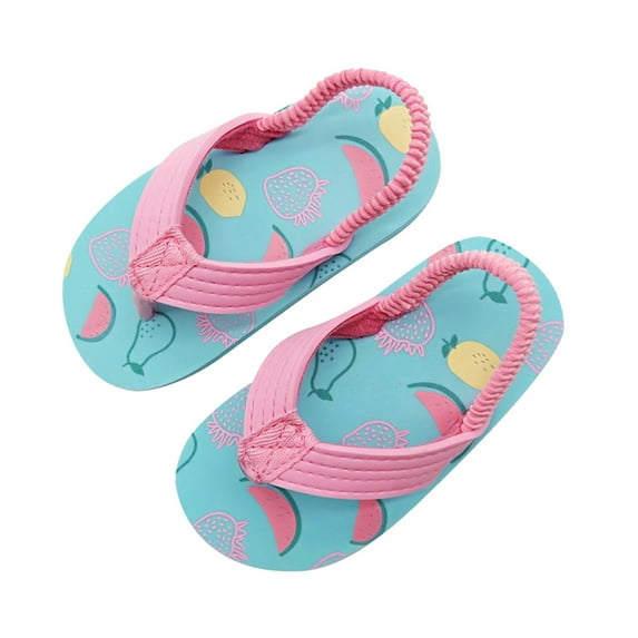 Aayomet Toddler Eva Elastic Beach Shoes Girls Shoes Strap Flops Boys Flip For Kids Sandals With Cute Toddler Girl Sandals,Sky Blue 9.5