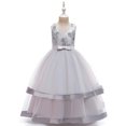 thumbnail image 1 of Aayomet Toddler Girls Dresses Toddler Girls Long Sleeve Tutu Dress Fluffy Tulle Fall Winter White Pink Black Dresses,Gray 8-10 Years, 1 of 5