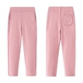 thumbnail image 1 of Aayomet Toddler and Big Girls Leggings,Cotton Spandex Stretch Tight Pants (Pink,8-10 Years), 1 of 9