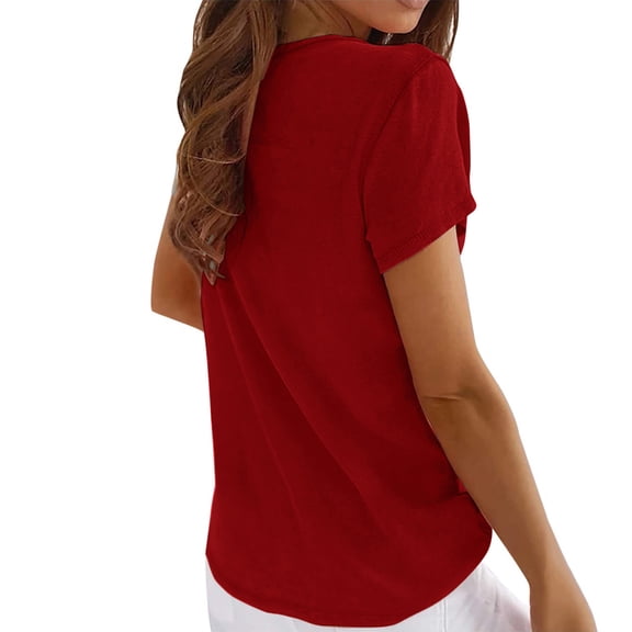 Aayomet Tops For Women Casual Shirt for Womens Cute T-Shirt Love Heart Printed Shirts Short Sleeve Graphic Tees Tops,Red 3XL