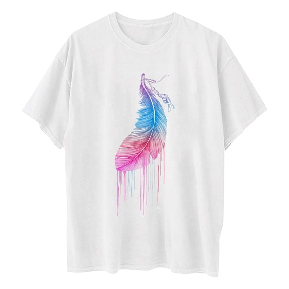 Aayomet Tops For Women Casual Shirts for Women Love Heart Printed Shirts Short Sleeve Graphic Tees Tops,White XL