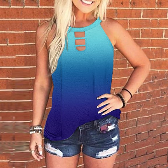 Aayomet Tops For Women Casual Women's Modest Sleeveless Undershirt - Full Shoulder High Neck Layering Shell,Dark Blue S