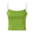 thumbnail image 1 of Aayomet Tops For Women Casual Women's V Neck Lace Tank Tops Summer Casual Sleeveless Shirts Tops Side Split,Green S, 1 of 5