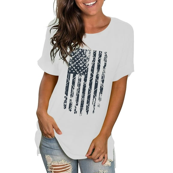 Aayomet Tops For Women Casual Womens Summer Floral Tops V Neck T Shirts Cute Short Sleeve Tunic,White S