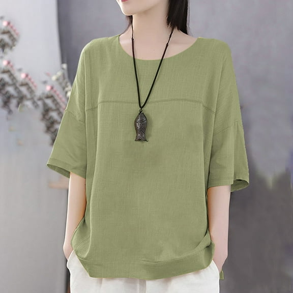 Aayomet Tops For Women Plus Size Tops for Women Raglan Striped Floral Color Block Camo Tunic Tie Dye Summer Round Neck Oversized Blouse,Green 3XL