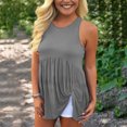 thumbnail image 1 of Aayomet Tops For Women Womenâs Sleeveless Racer Back Tank Tops Halter Neck Crop Tops,Gray XL, 1 of 5