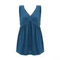 thumbnail image 1 of Aayomet Tops For Women Women's Summer Sleeveless Chiffon Blouse Business Casual Tank Flowy Tops for Women,Navy L, 1 of 5