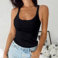 thumbnail image 1 of Aayomet Tops For Women Womens Tank Tops Summer V Neck Sleeveless Shirts Button Up Loose Fit,Black XL, 1 of 5