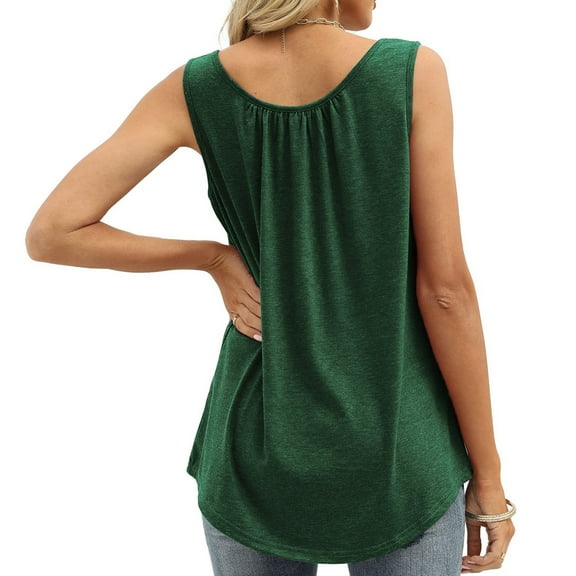 Aayomet Tops for Women Casual Womens 2023 V Neck Camisole Leaf Print Tanks Tops and Blouse,Green M