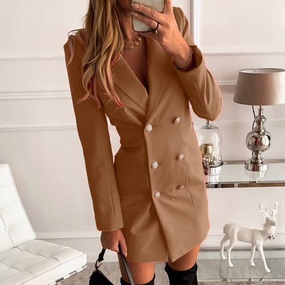 Aayomet Trench Coats For Women Women's Girl On The Go Insulated Trench Coat,Khaki S