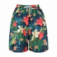 thumbnail image 1 of Aayomet Trendy Shorts for Women 2023 Women's Plus Size Floral Print Beach Shorts with Pockets-Quick Dry Summer Swimmwear Shorts,Green 3XL, 1 of 5