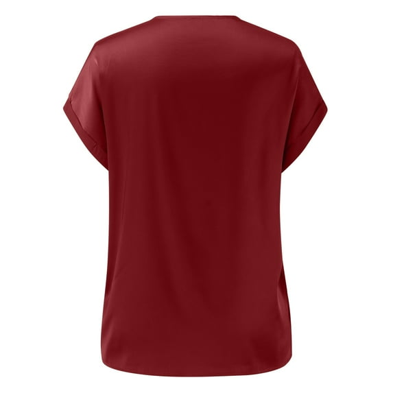 Aayomet Tshirts Shirts For Women Womens T Shirts Basic V Neck Tee Loose Fitting Casual Short Sleeve Tops,RD1 XXL