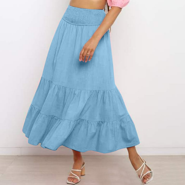 Light blue velvet skirt top