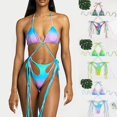 thumbnail image 1 of Aayomet Two Piece Swimsuit For Women Women High Waist Bikini Push Up Bikinis Print Swimsuit Female Beachwear Swimwear,C L, 1 of 3