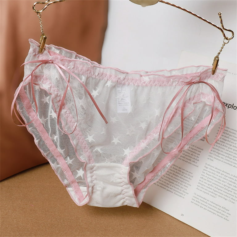  Sexy Lace Low Waist Ladies Panties Pure Cotton Crotch