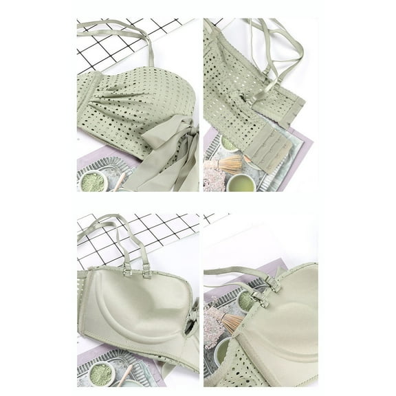 Aayomet Underwire Bra Women’s Constant Convertible Strap Lightly Lined Demi Bra,Green 38