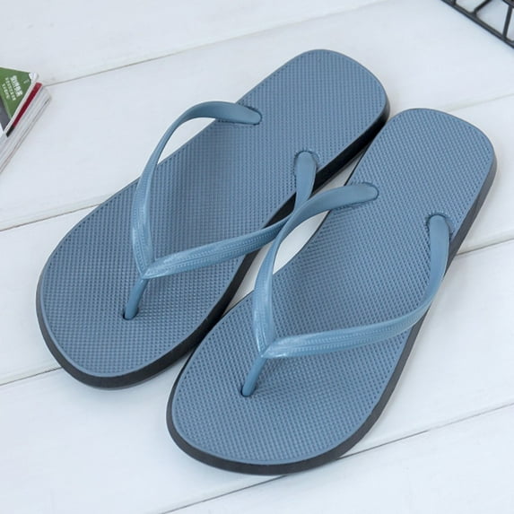 Aayomet Unisex Fashion Hollow Breathable Flip-Flops Non-Slip Wear- Beach Shoes Rubber Flip Flops for Women Bulk,Blue 37