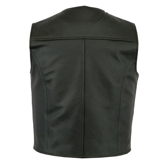 Aayomet Vest for Men Casual Cool Solid Color Vest Motorcycle Fleet Punk Leather Vest Coat Vest (Black, XXXXL)
