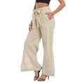 thumbnail image 1 of Aayomet Wide Leg Sweatpants Women Womens Yoga Sweatpants Wide Leg Lounge Pajamas Pants Comfy Drawstring Workout Joggers Pants with Pockets,Beige XXL, 1 of 5