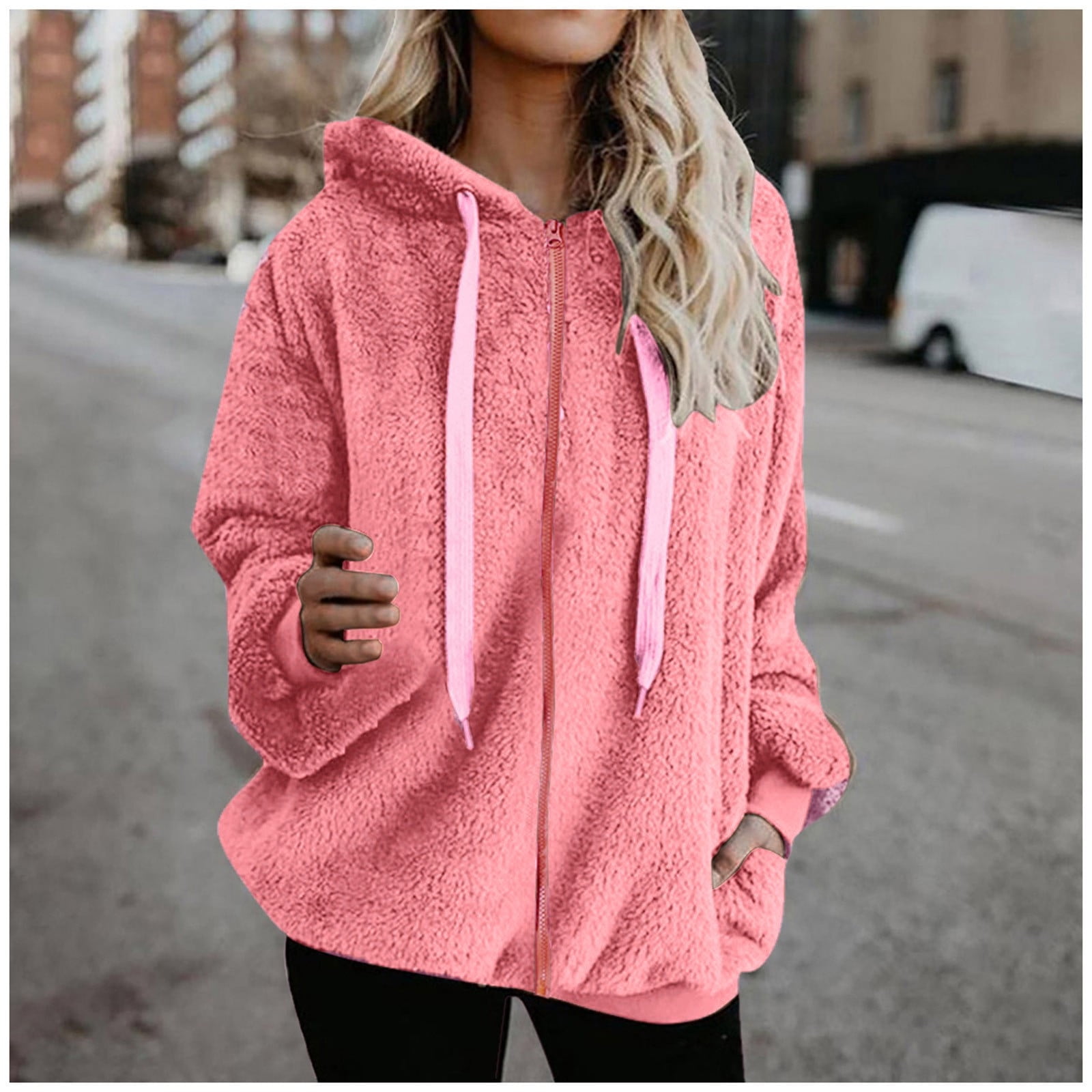 Fuzzy Jacket Womens Pullover