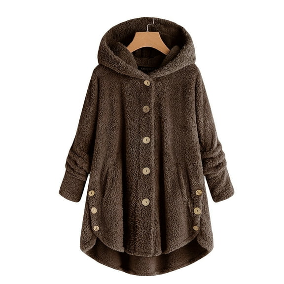 Aayomet Winter Coat Women's Waterproof Double- Trench Coat Classic Lapel Overcoat Slim Outerwear Coat with Belt,Coffee 5XL