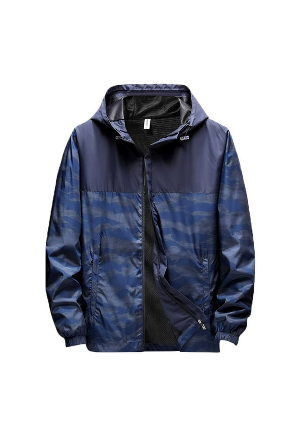 Winter Coats For Men Mens Waterproof Jacket Men's Autumn Winter Zipper Warm Jacket Packable Light Coat Jackets for Men,Blue 3XL