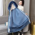 thumbnail image 1 of Aayomet Winter Coats For Women Plus Size Winter Coats for Women Warm Hooded Outerwear Solid Thick Padded Jacket Loose Oversized Hooded Coat,Blue 3XL, 1 of 4