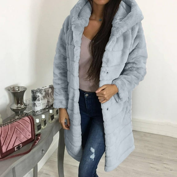 Aayomet Winter Coats For Women Women's Long Quilted Vest Hooded Maxi Length Sleeveless Puffer Vest Padded Coat Winter Outerwear,Gray X-S